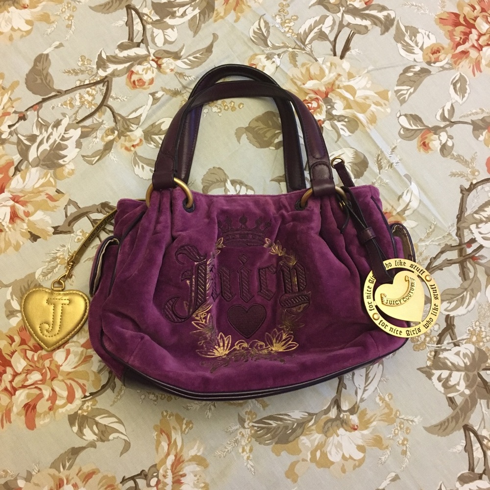 Juicy Couture Purple Velour Handbag!