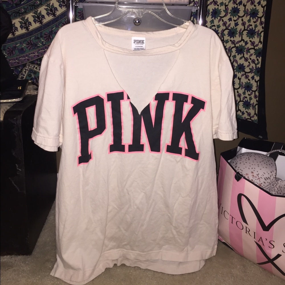 Victoria's Secret PINK choker t-shirt
