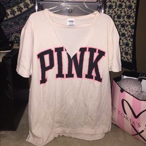 Victoria's Secret PINK choker t-shirt