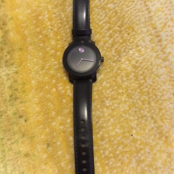 Sold! Movado Women's Bold Black and Purple Watch - Picture 3 of 7