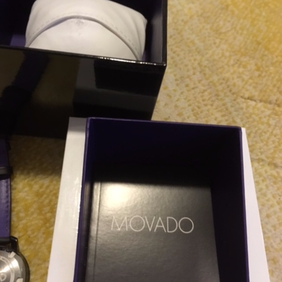 Sold! Movado Women's Bold Black and Purple Watch - Picture 6 of 7