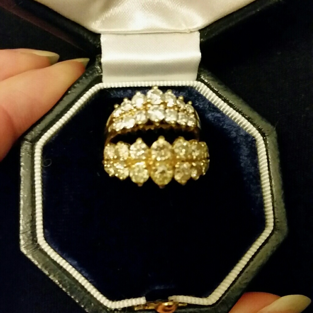 Diamond anniversary rings