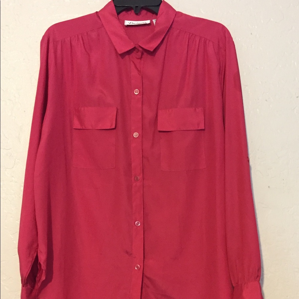 Vintage Mervyns Long Sleeve Button Up Shirt Blouse