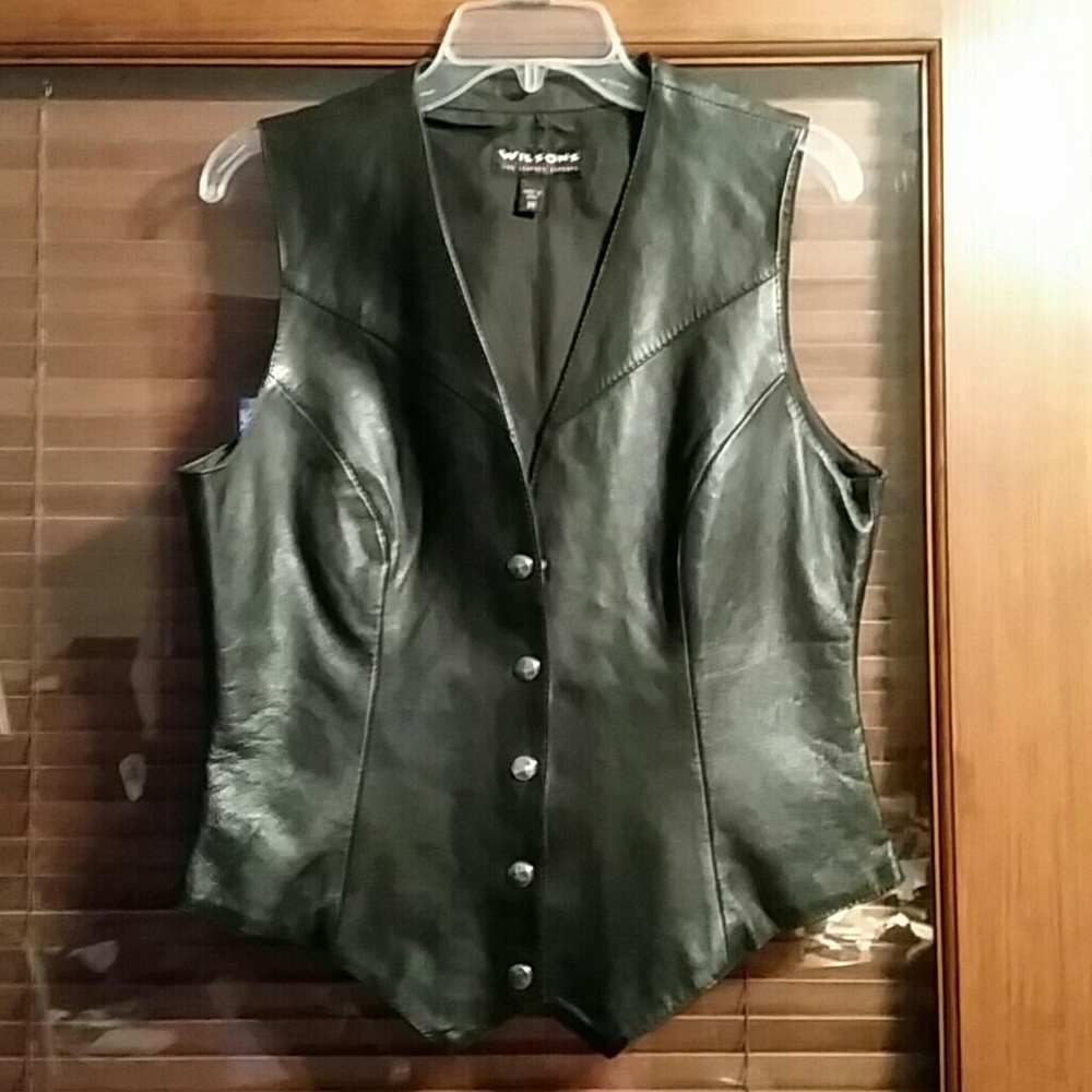 Women's leather vest