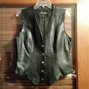 Women's leather vest