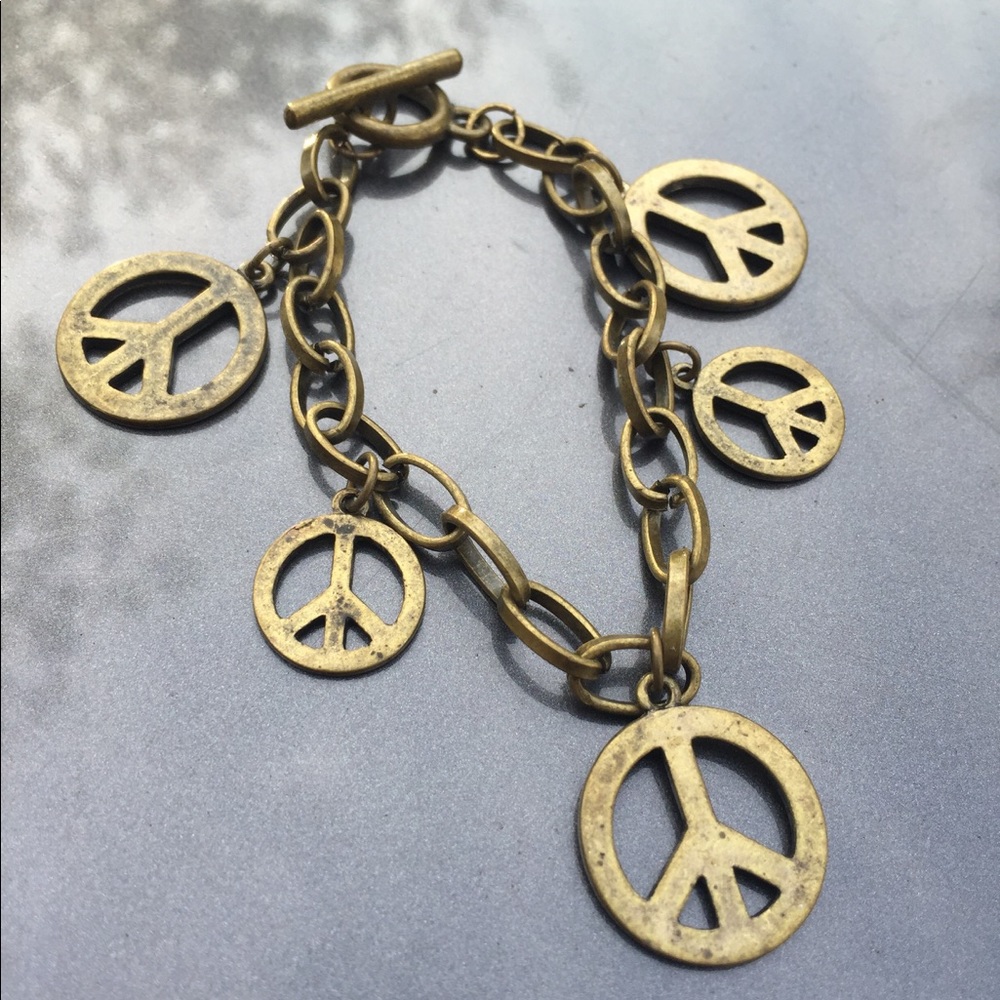 Chain Peace Charm Bracelet