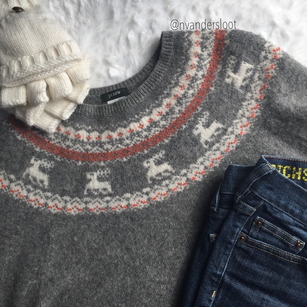 J. Crew wool Fair Isle sweater