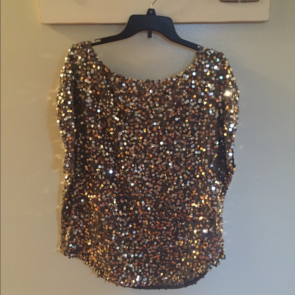 taupe sequins t
