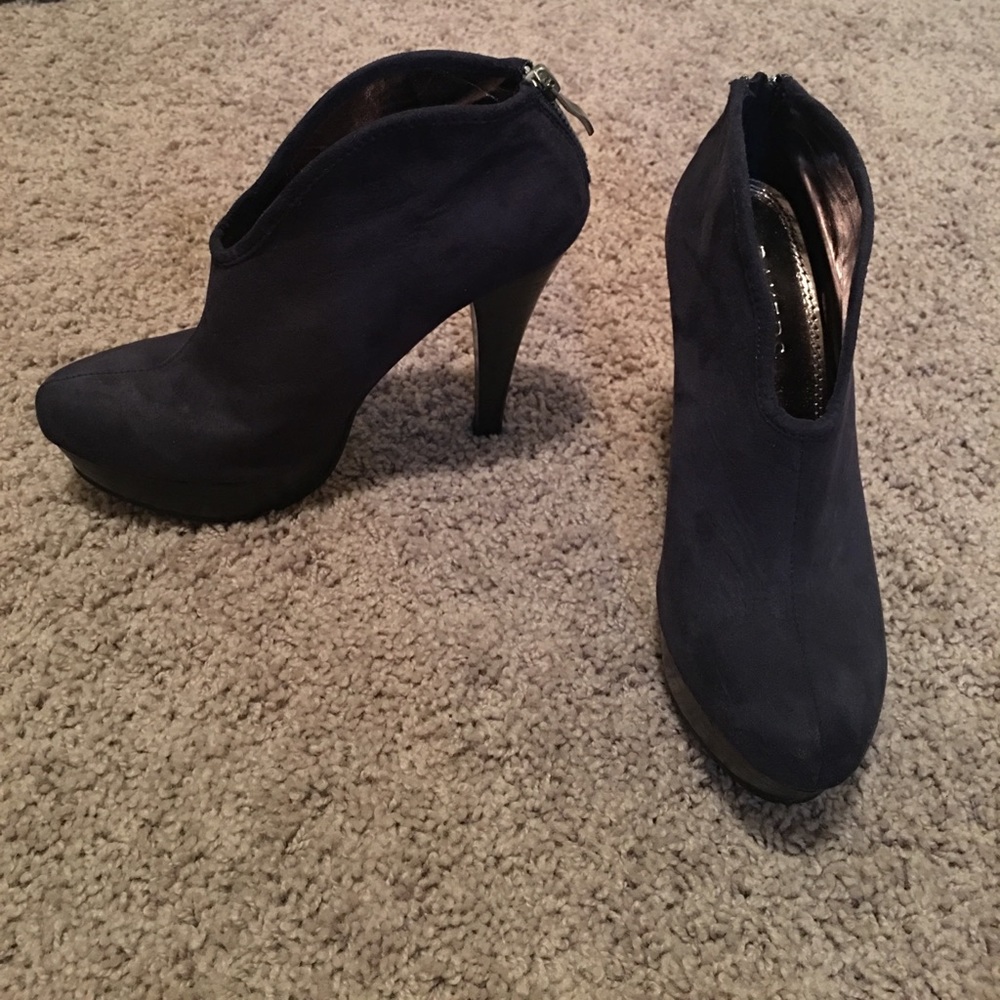 Navy Blue Booties