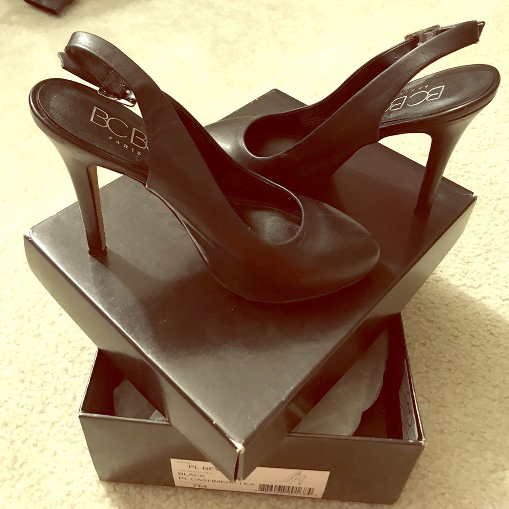 BCBG Black Beverly Heel