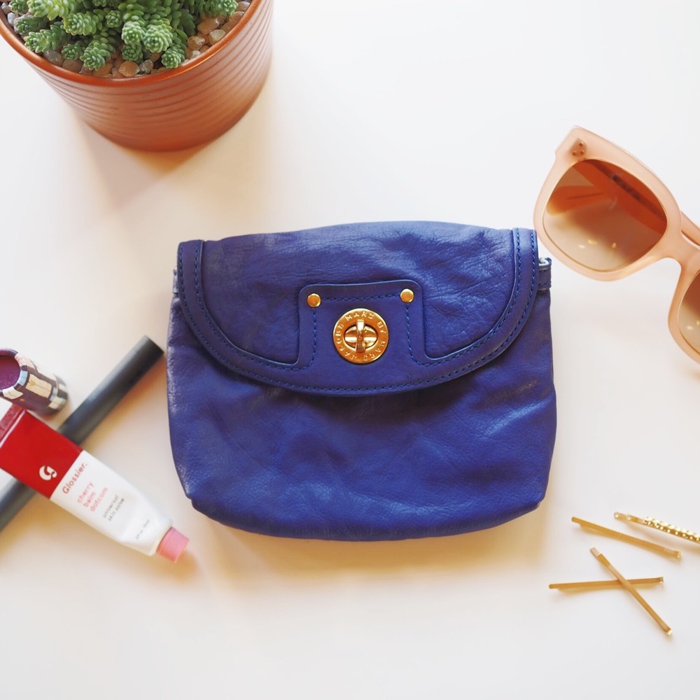 Marc by Marc Jacobs Leather Turn lock Makeup Bag