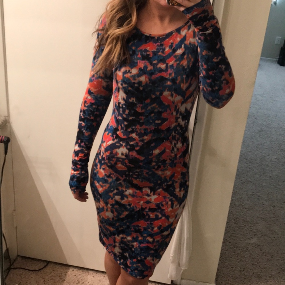 Colorful Bodycon mini dress.