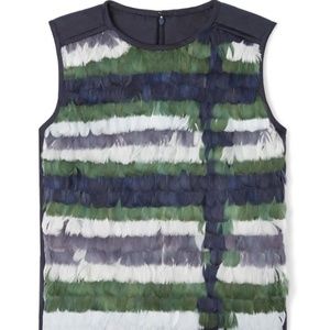 NWT Tory Burch Limited Edition Gazar Top Feathers