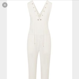 IRO Abrey,  Sleeveless white lace-up jumpsuit