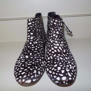 DOLCE VITA REAL FUR CALF SKIN ANKLE BOOTIE