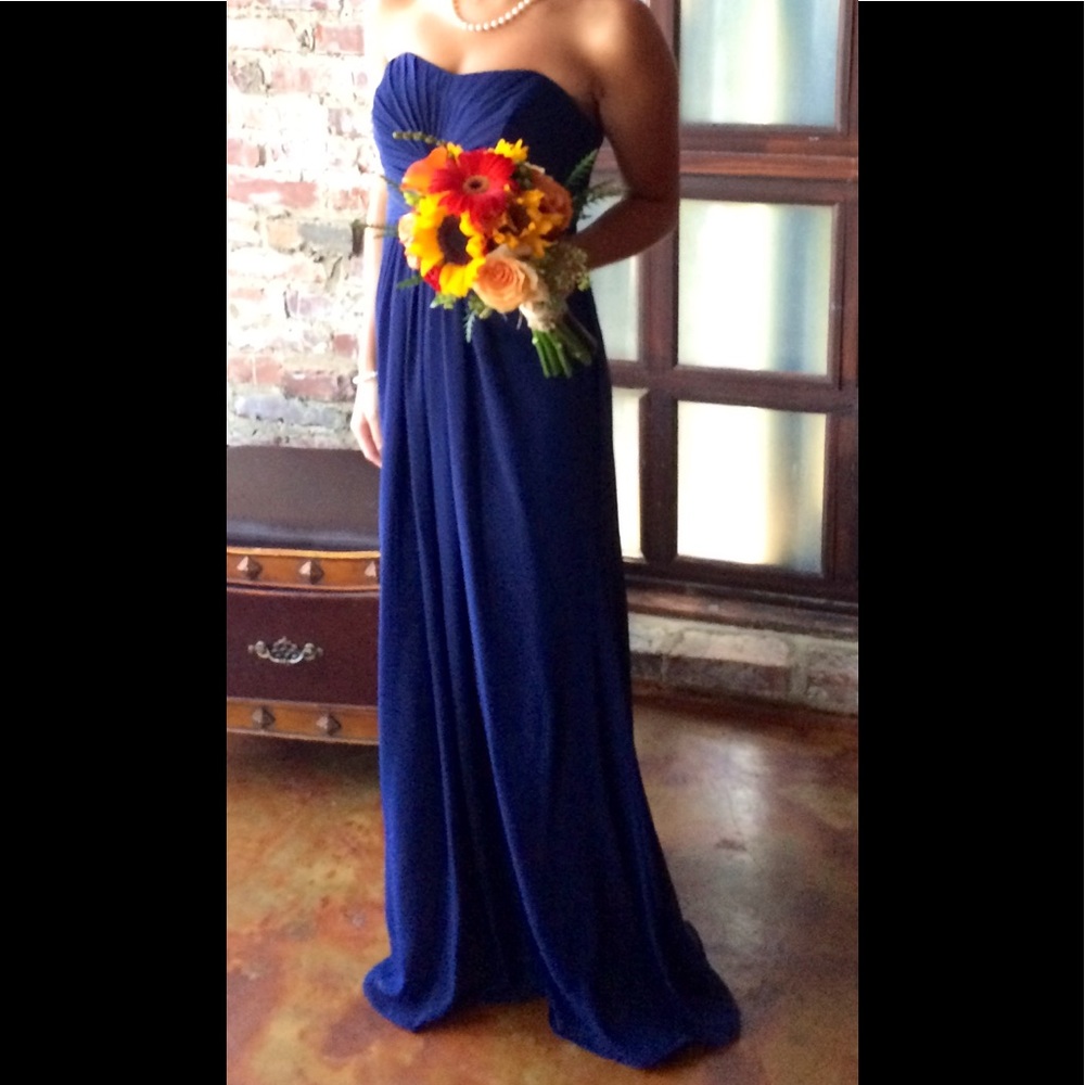 Davids birds strapless size 2 dress