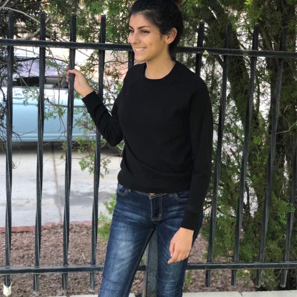 Black Crop Sweater