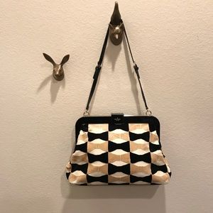 NWOT Kate Spade abstract bow velvet Marga handbag