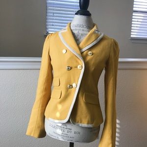 Ann Taylor Loft Tweed yellow jacket