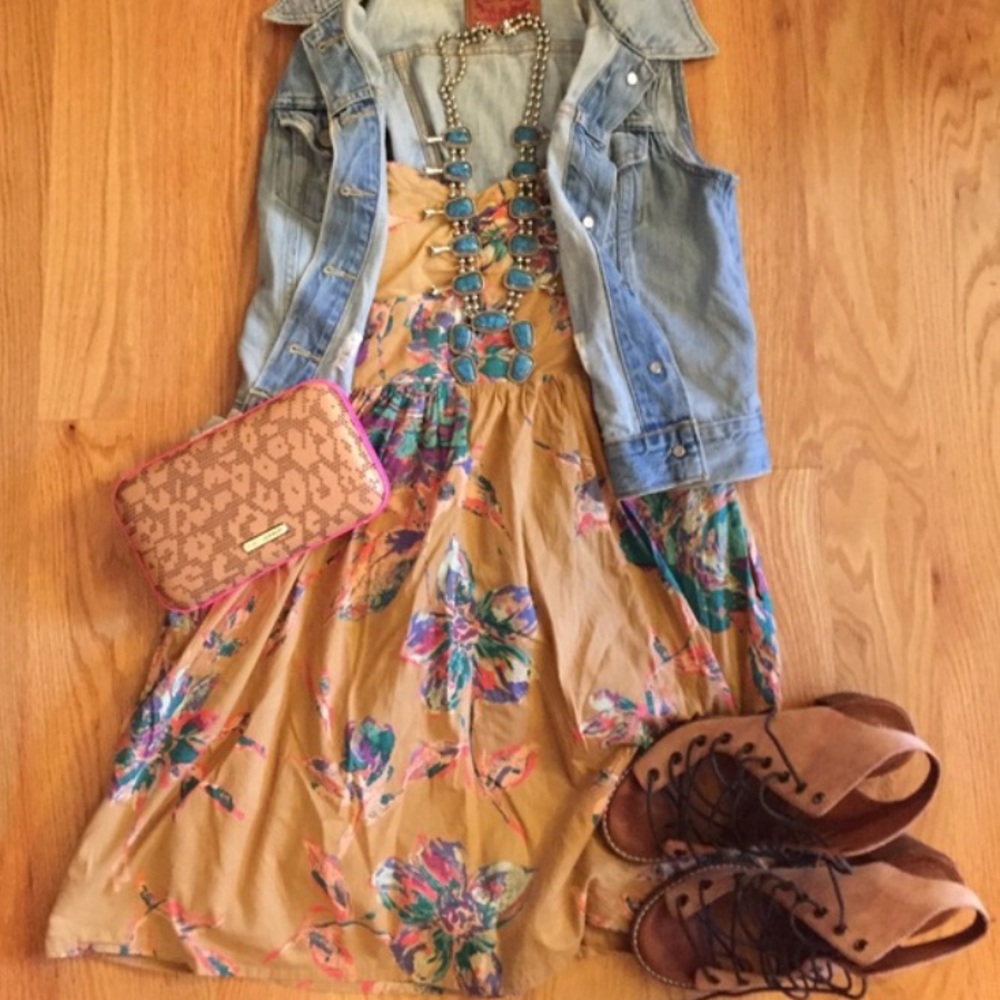 floral cutout dress