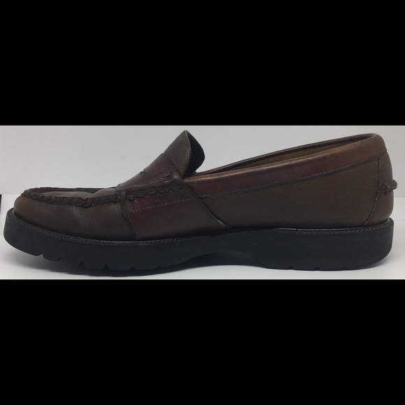 Cole Haan Men's 7.5 Brown Leather Penny Loafers - Picture 2 of 8
