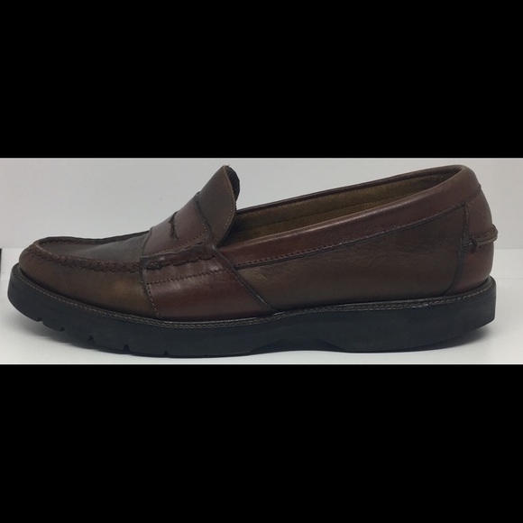 Cole Haan Men's 7.5 Brown Leather Penny Loafers - Picture 4 of 8