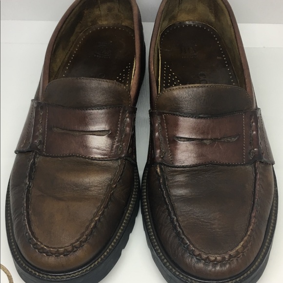 Cole Haan Men's 7.5 Brown Leather Penny Loafers - Picture 5 of 8