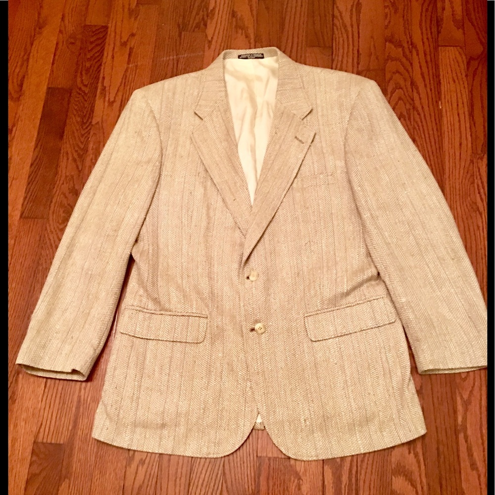 Men's blazer made from 100% natural silk yarn