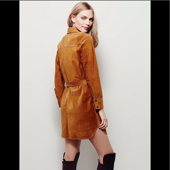 Free People Swingin' Suede Dress in Brown - Picture 2 of 8