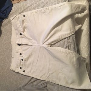 All white true shorts