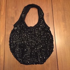 Sequin slouch bag