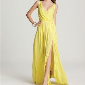 Yellow BCBG maxi dress cotton