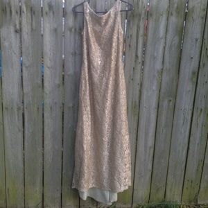 Hollywood Glamour Gold Prom Gown