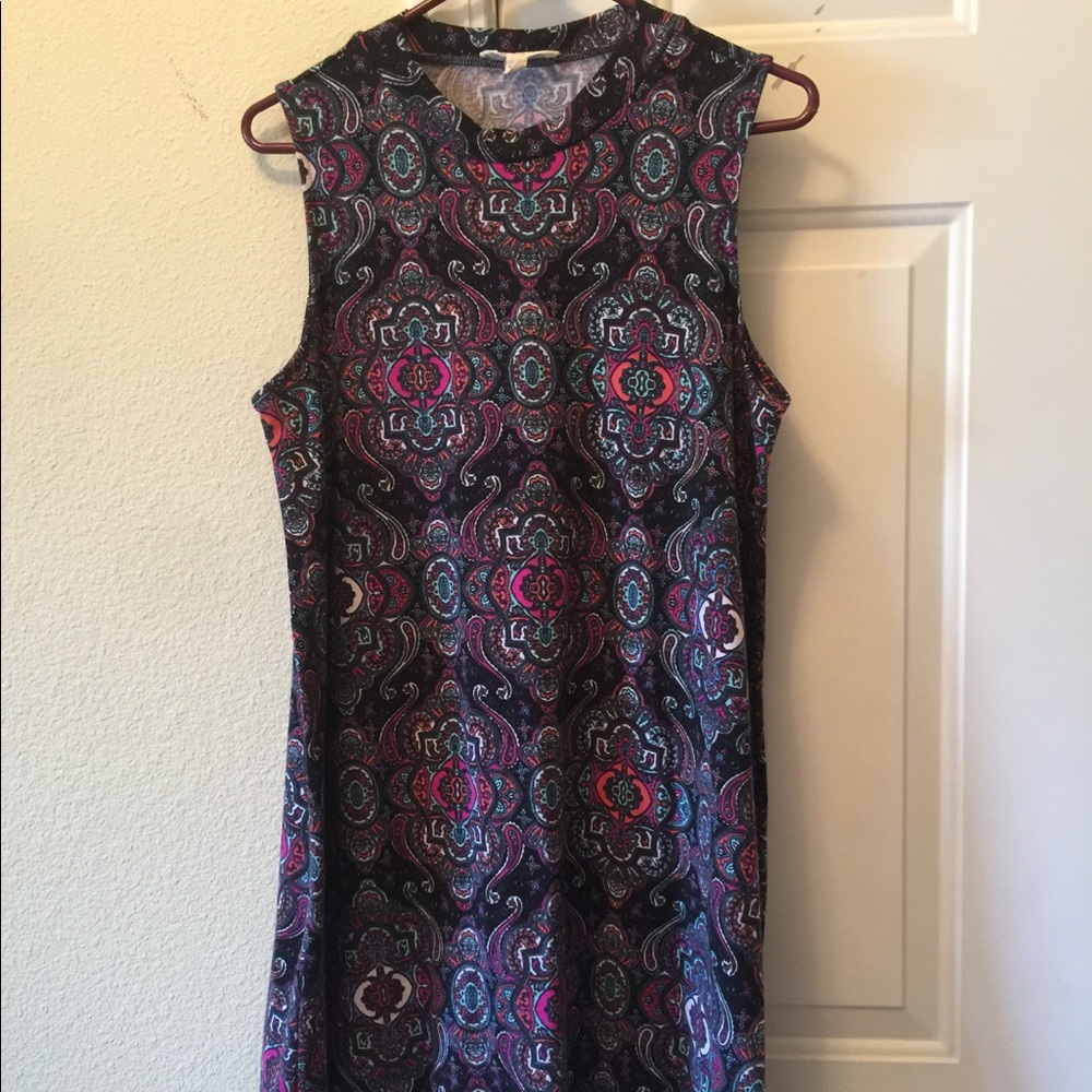 Pink Rose Printed Camp Dress ~ Ladies L