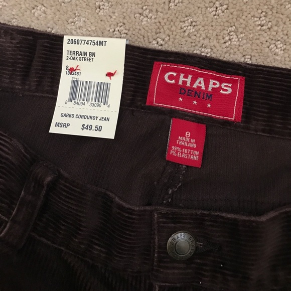 Chaps ( Ralph Lauren ) Corduroy "Garbo" Jean sz 8 - Picture 2 of 12