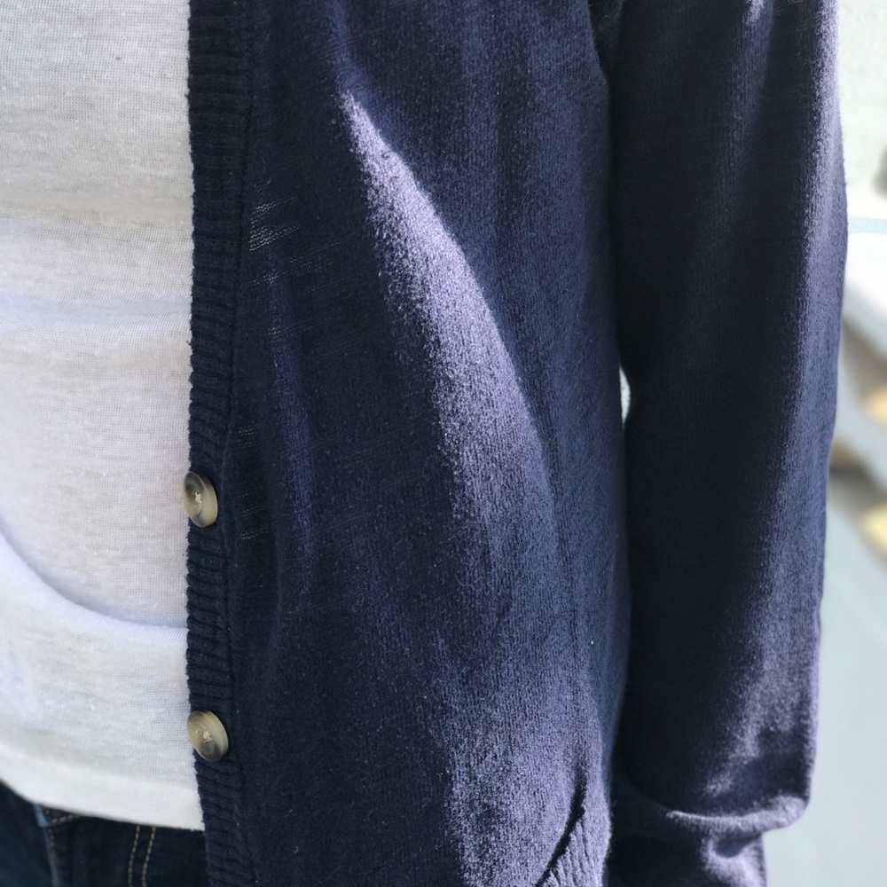 Blue buttoned sweater
