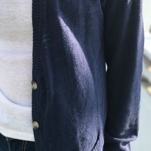 Blue buttoned sweater