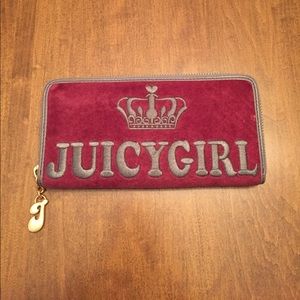 Purple and gray Juicy Girl zipper wallet
