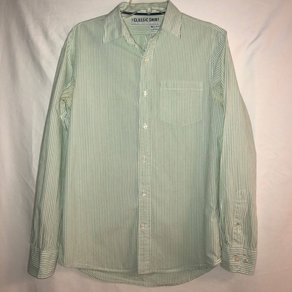Men's green/white button-down
