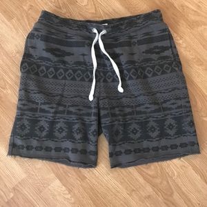 tribal pattern cotton shorts