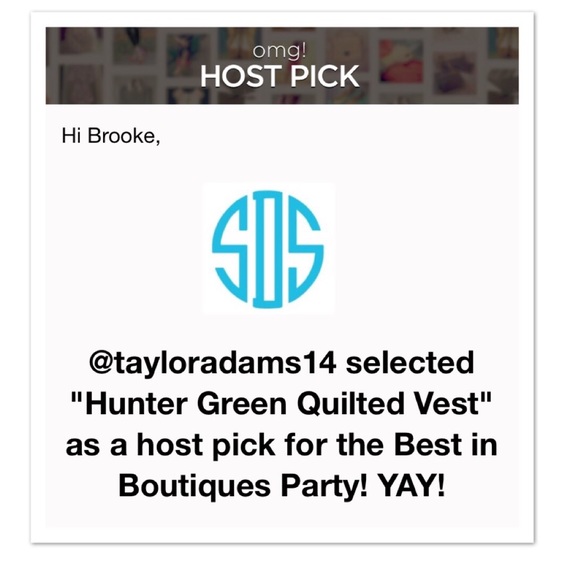 🎉Host Pick🎉Hunter Green Quilted Vest - Picture 4 of 4