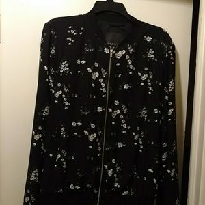 Floral bomber jacket