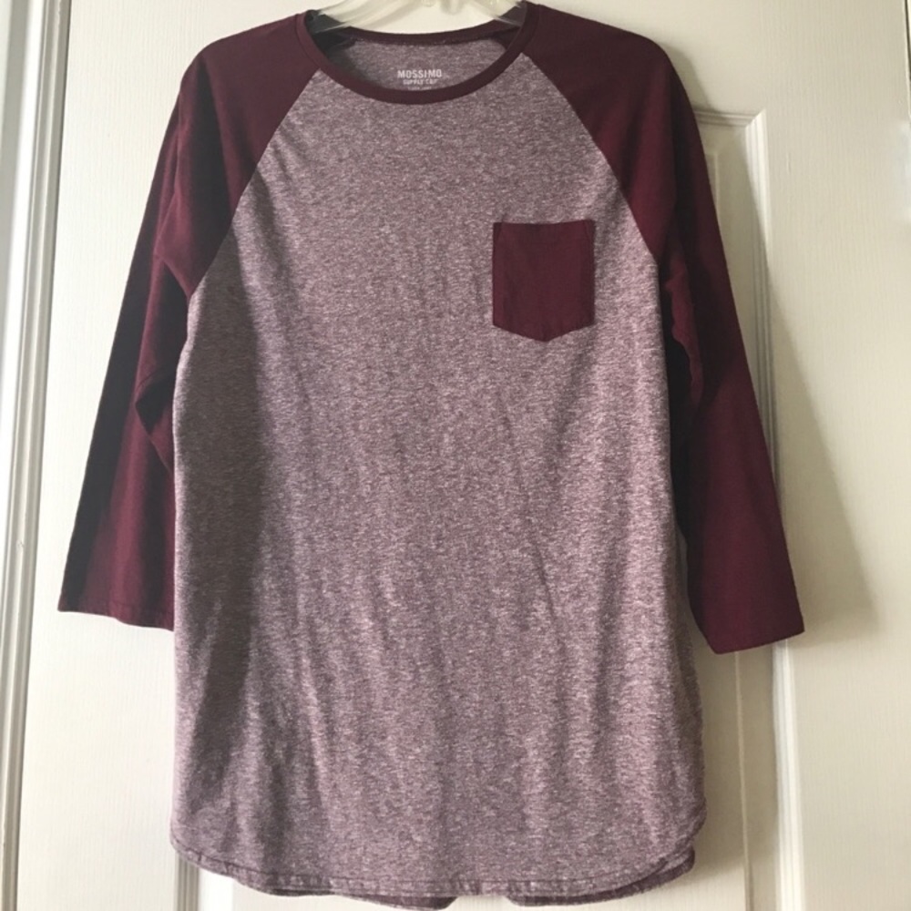 Men's 3/4 sleeve baseball tee