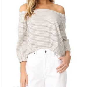 Madewell Jardin Off Shoulder Blouse Top Small NWT