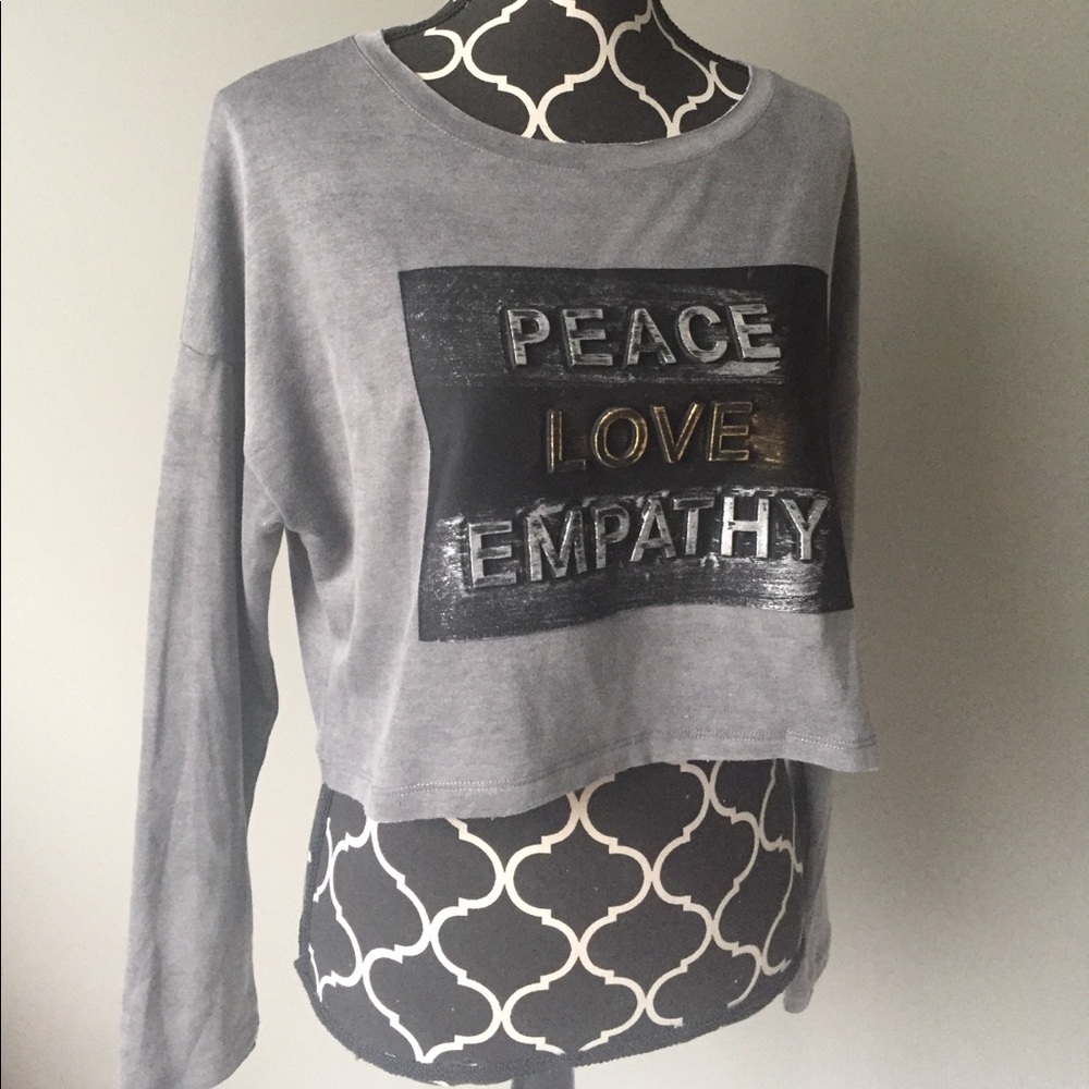 Peace Love Empathy Crop Top - Picture 3 of 6