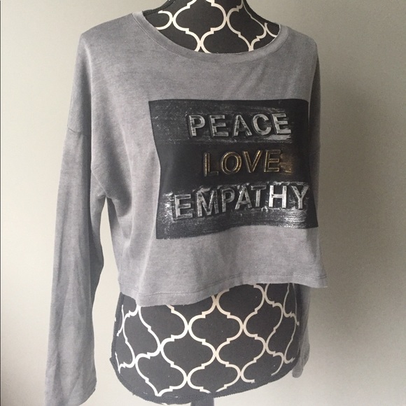 Peace Love Empathy Crop Top - Picture 3 of 6