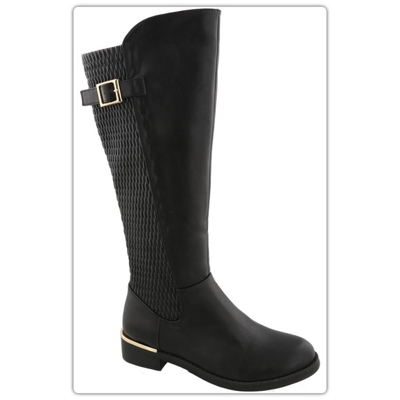 Black Buckle Riding Boots - Picture 2 of 4