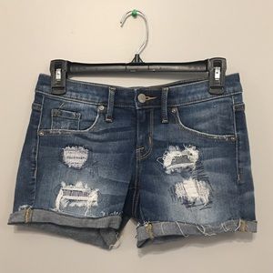 Ripped Jean Shorts (WORN ONCE)