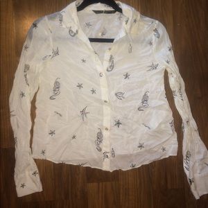 Trafaluc collection mermaid dress top Zara l/s