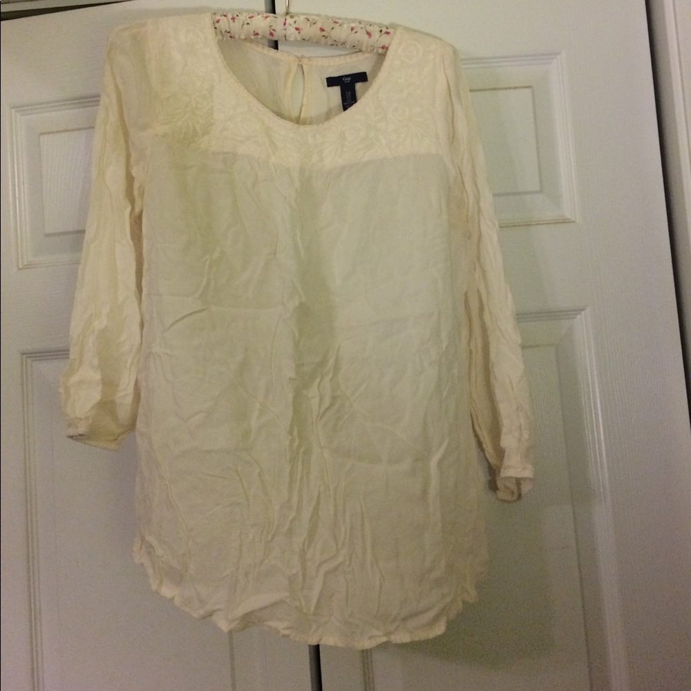 Beige Mid Sleeve Blouse